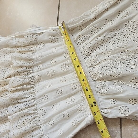 Loveshackfancy Cream Eyelet Lace Dress Size Small - Picture 5 of 11